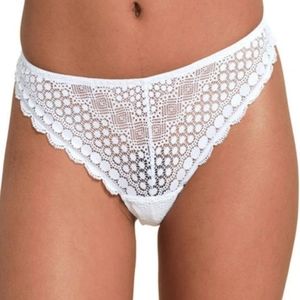 Etam Cherie V-Shape Thong, White, NWT,  2Xl (XXL)